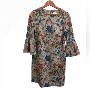 Calvin Klein Floral Belle Sleeve Sheath Dress - Size 12